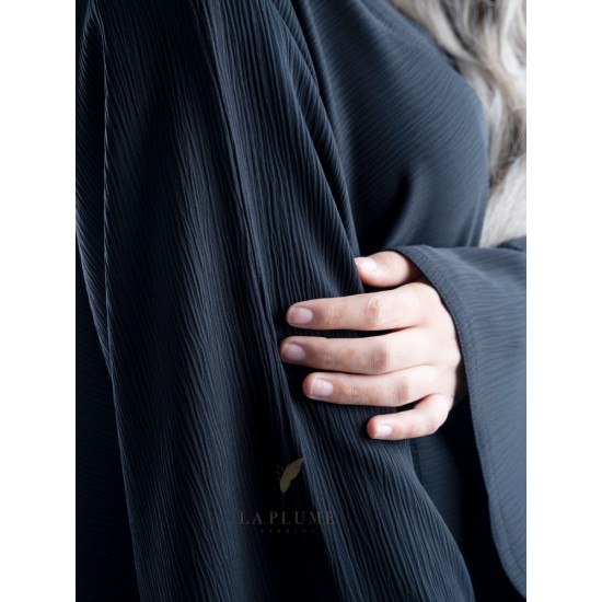 AS1007 Abaya without any details that features a patterned fabric and a comfortable feels
