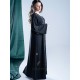 AK3002 Hand work Abaya is attractive with two lines, from the shoulders to the bottom of the abaya and on the sleeves with a crepe fabric