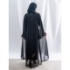 AK3032 Luxurious occasions hand-made abaya on the top of the abaya with chiffon fabric one layer french sleeves with a button the headcover not included