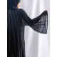 AK3032 Luxurious occasions hand-made abaya on the top of the abaya with chiffon fabric one layer french sleeves with a button the headcover not included